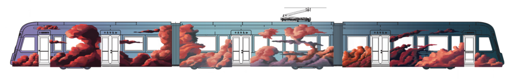 Taideratikan Ilmo Pihkalan Pilviä-teos.